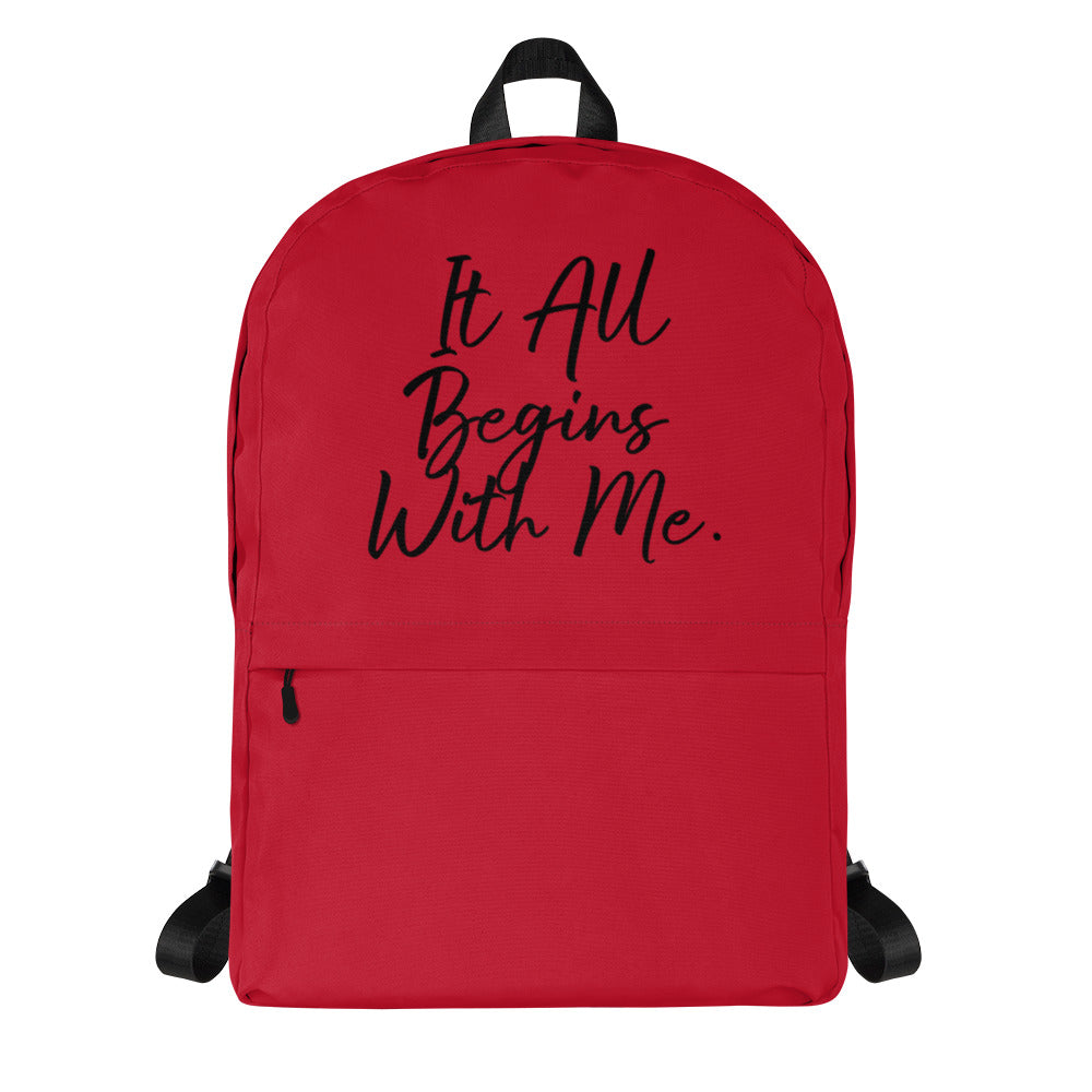 It all begins with me Backpack