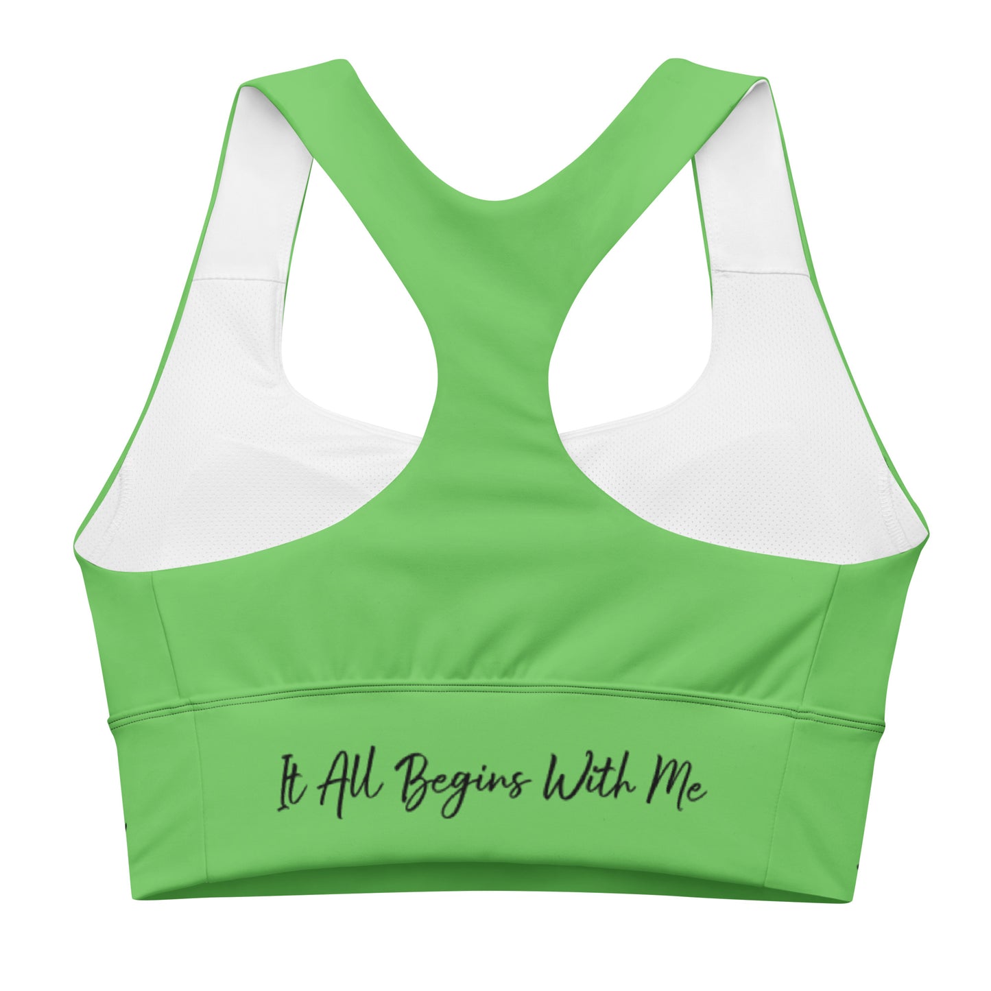 It All Begins With Me sports bra