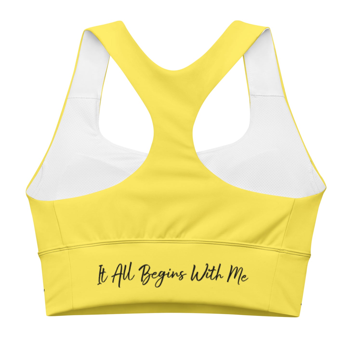 It All Begins With Me sports bra