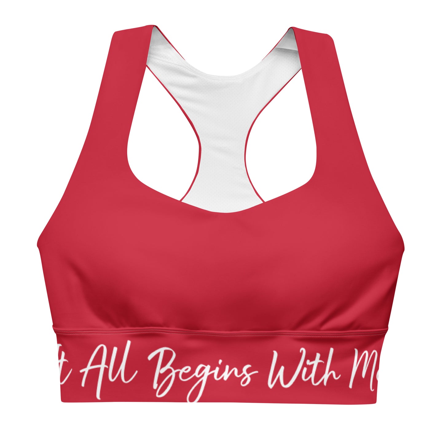 It All Begins With Me sports bra