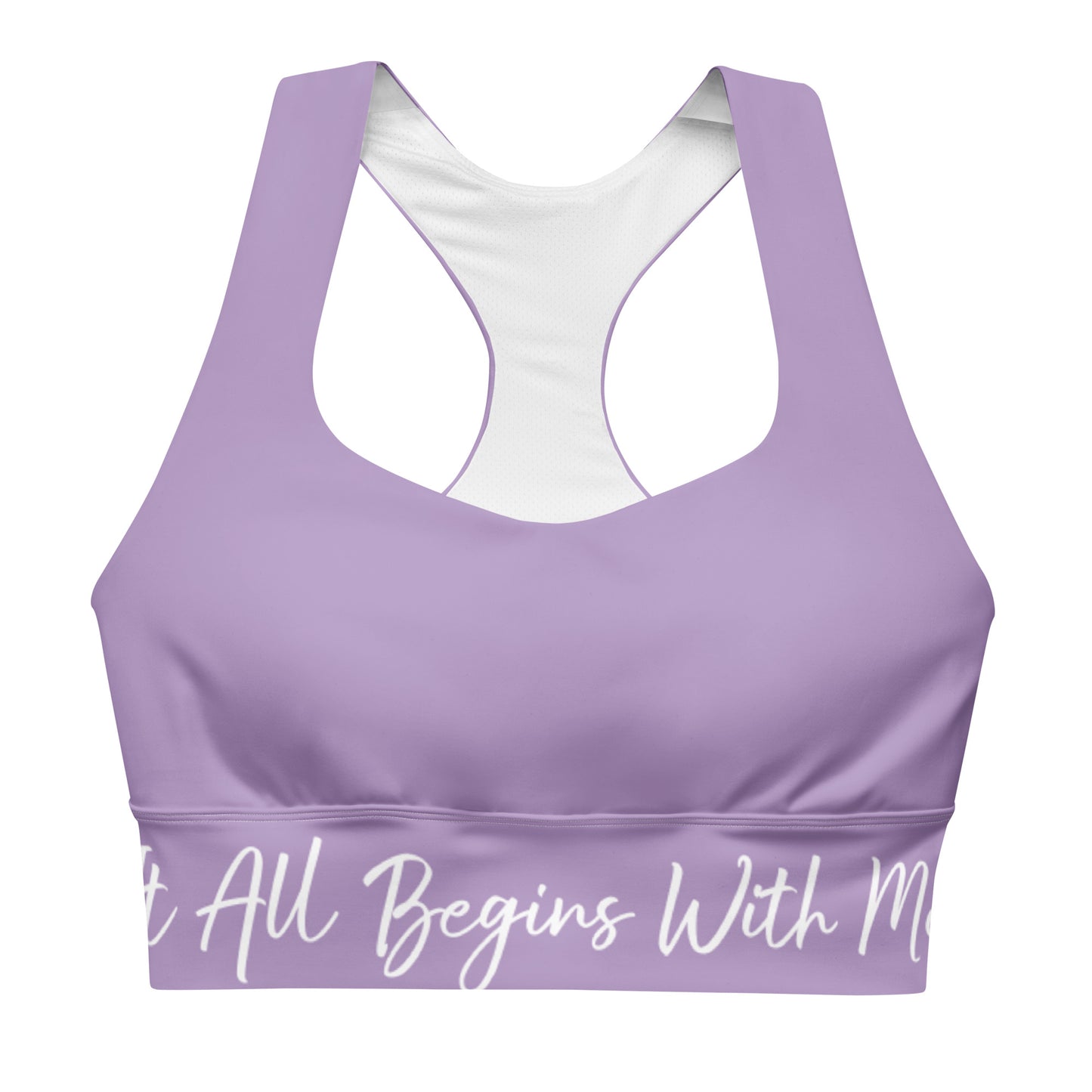 It All Begins With Me sports bra