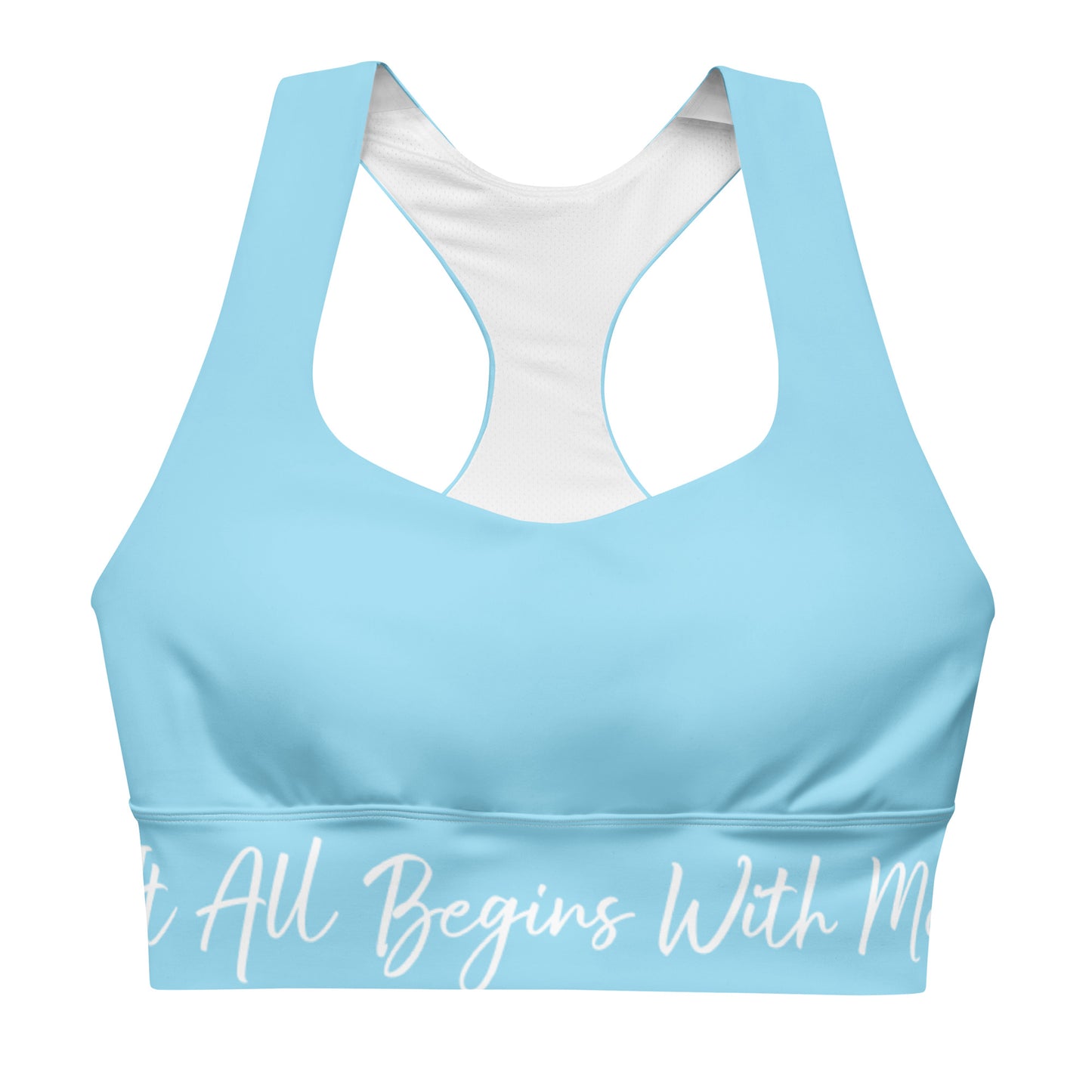 It All Begins With Me sports bra