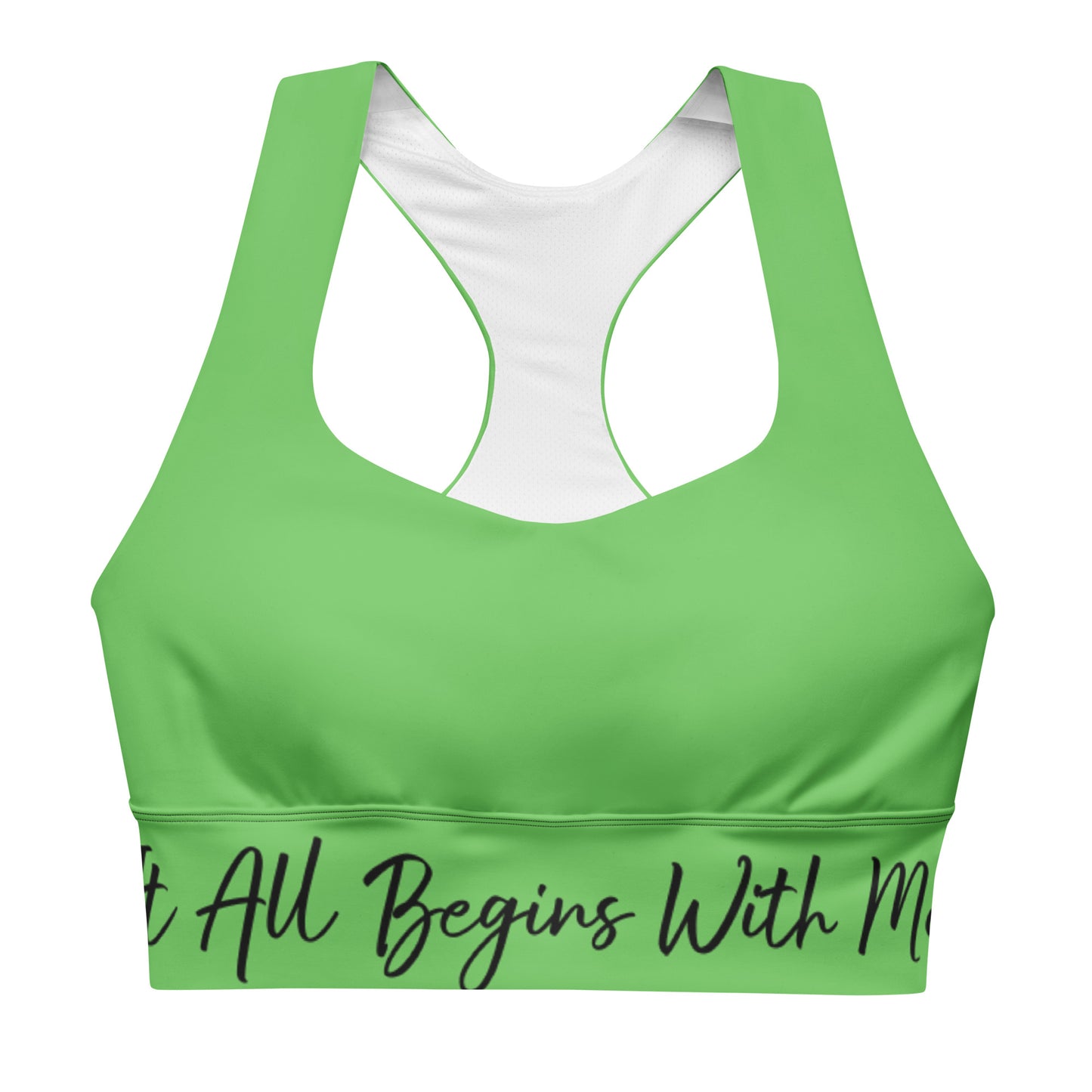 It All Begins With Me sports bra