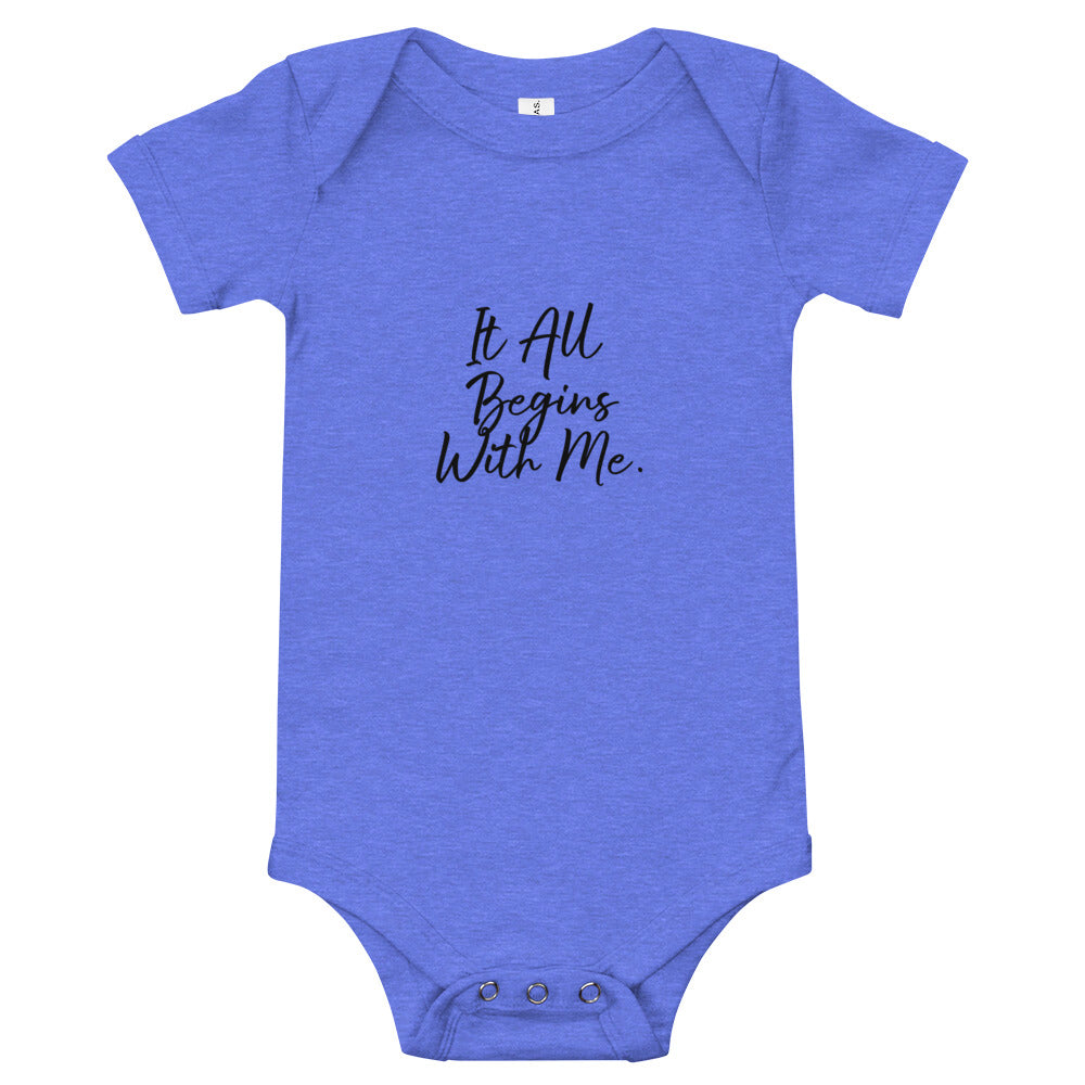 It all begins with me Baby short sleeve one piece