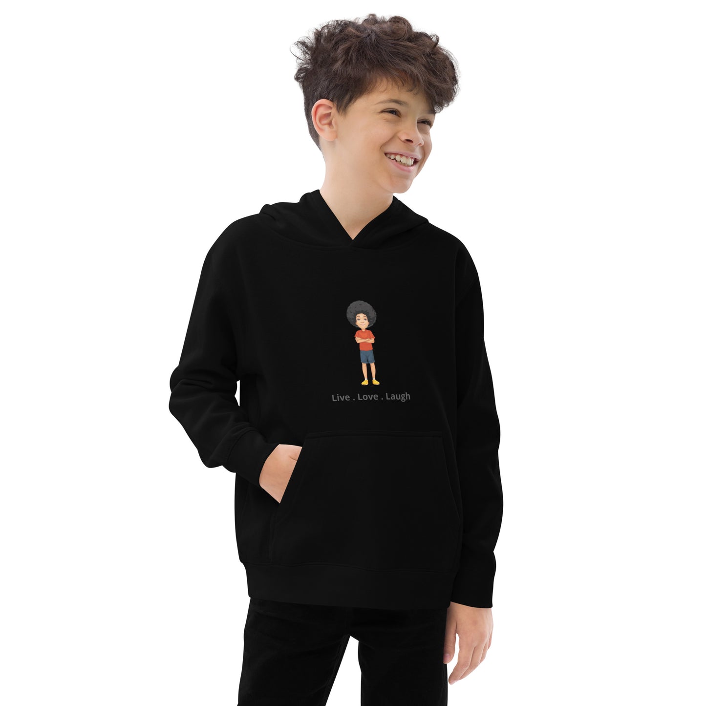 Live, Love, Laugh Kids fleece hoodie