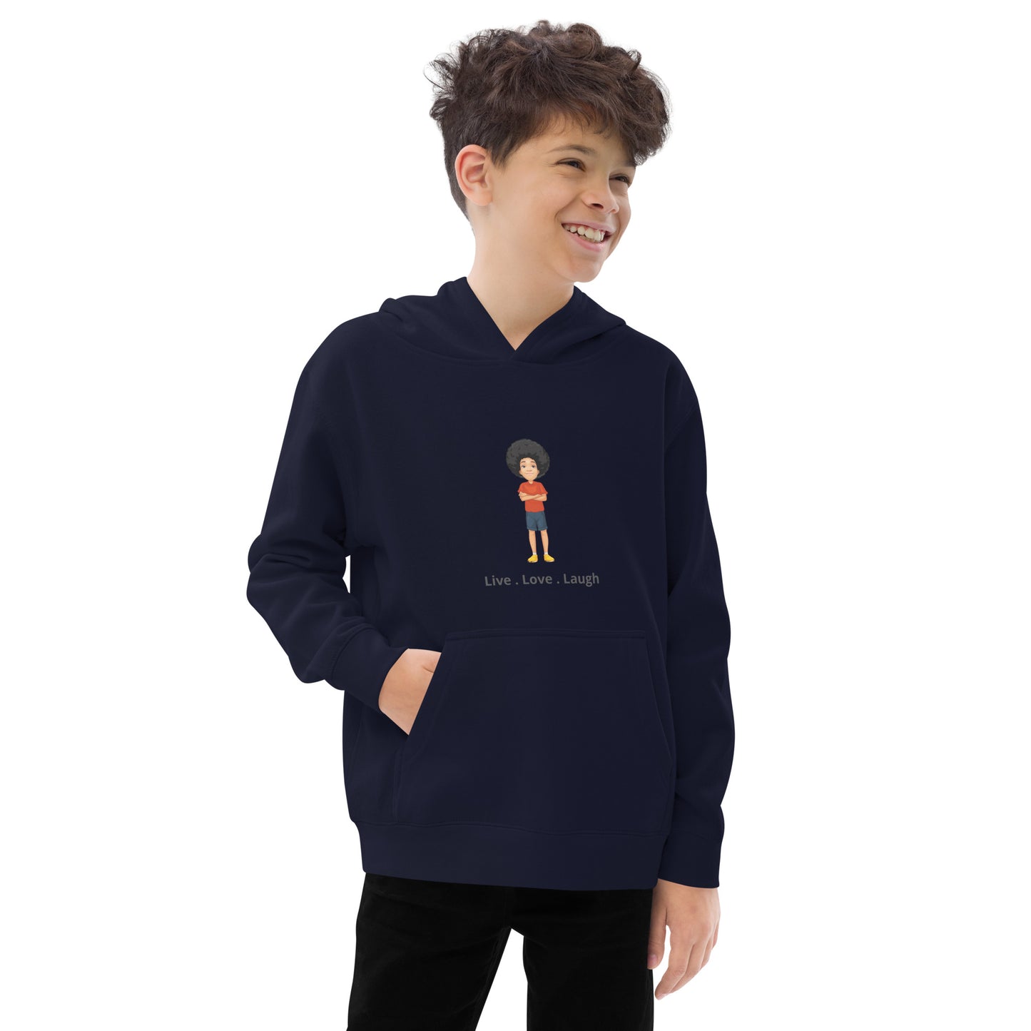 Live, Love, Laugh Kids fleece hoodie
