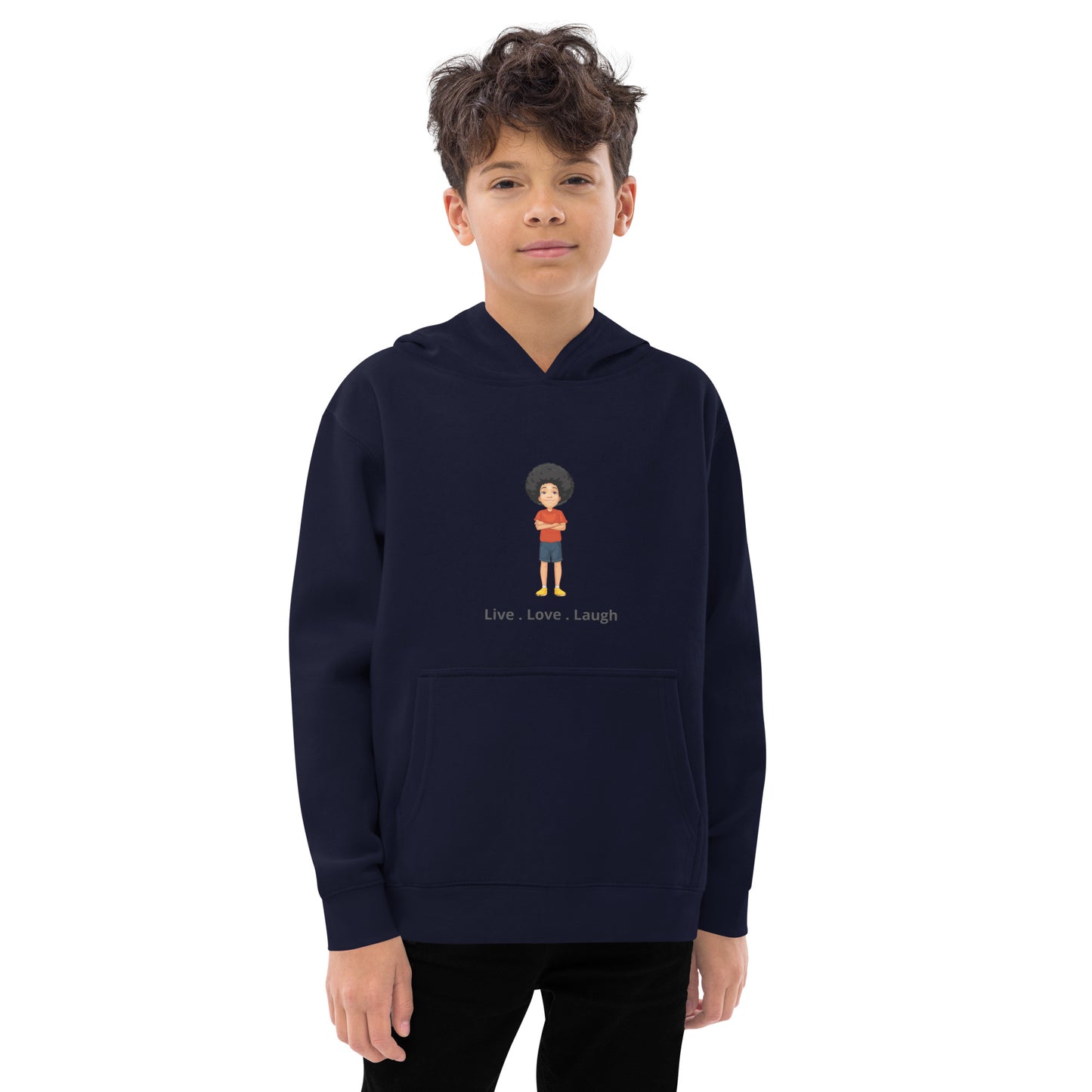 Live, Love, Laugh Kids fleece hoodie