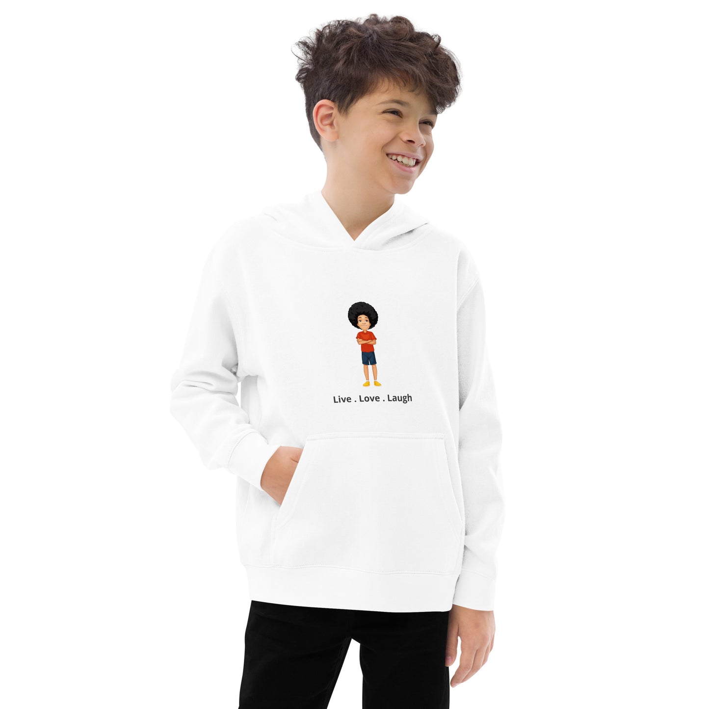 Live, Love, Laugh Kids fleece hoodie