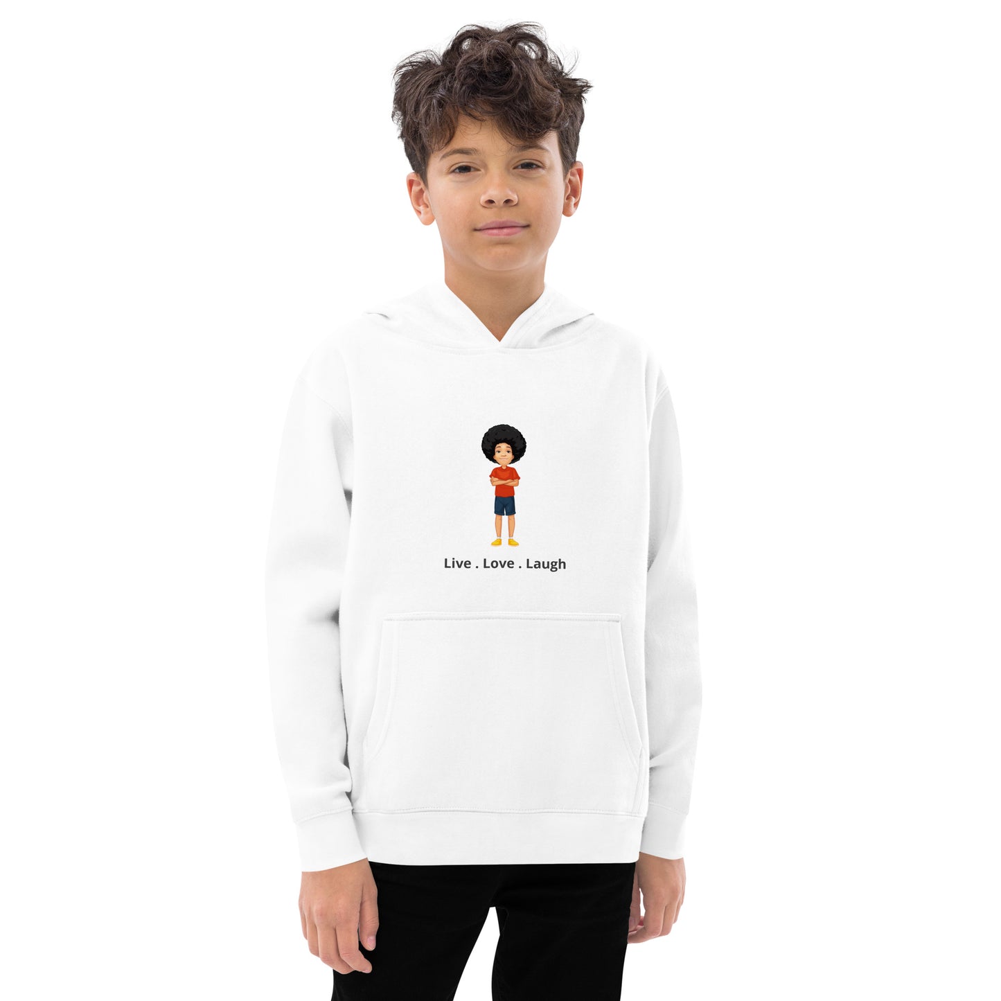 Live, Love, Laugh Kids fleece hoodie