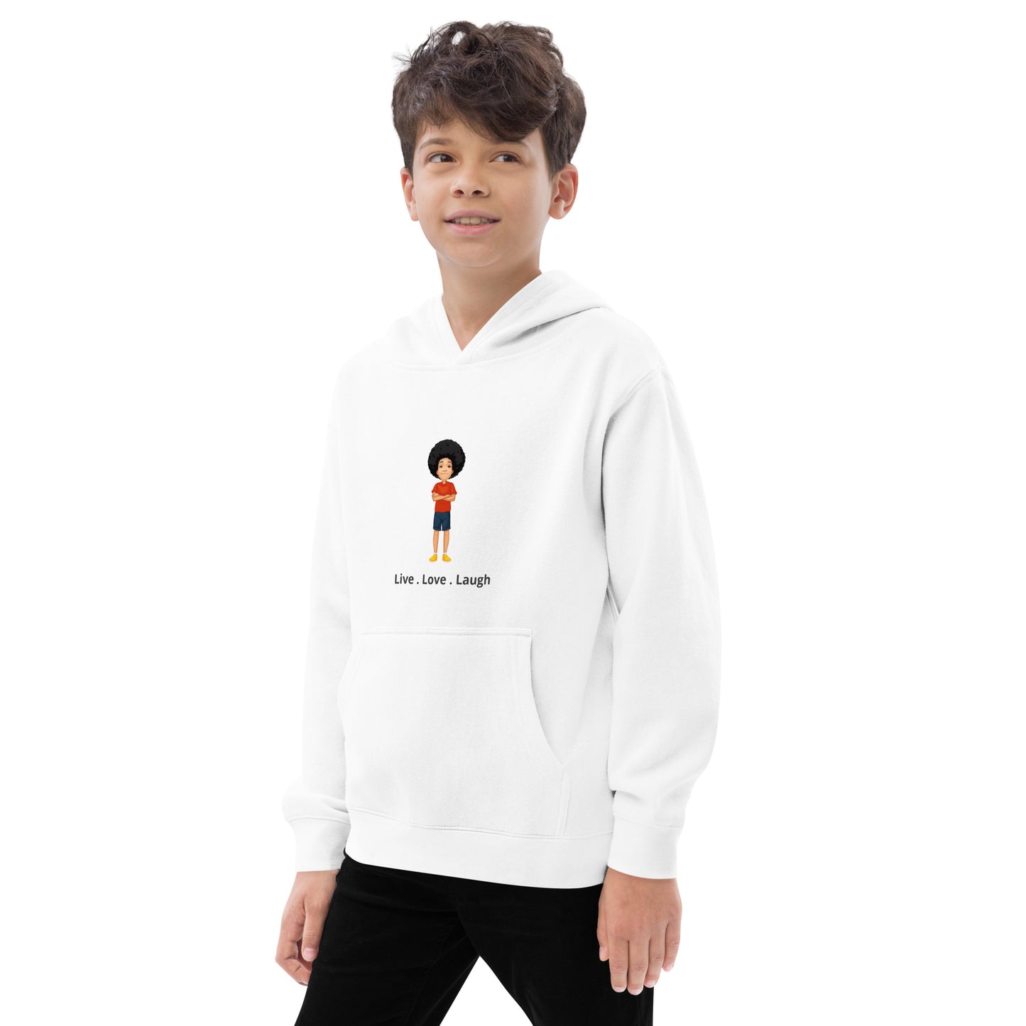 Live, Love, Laugh Kids fleece hoodie
