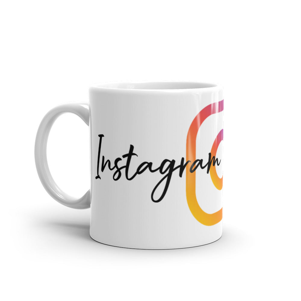Instagram White glossy mug