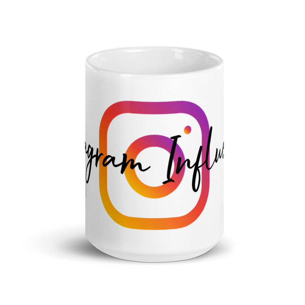 Instagram White glossy mug
