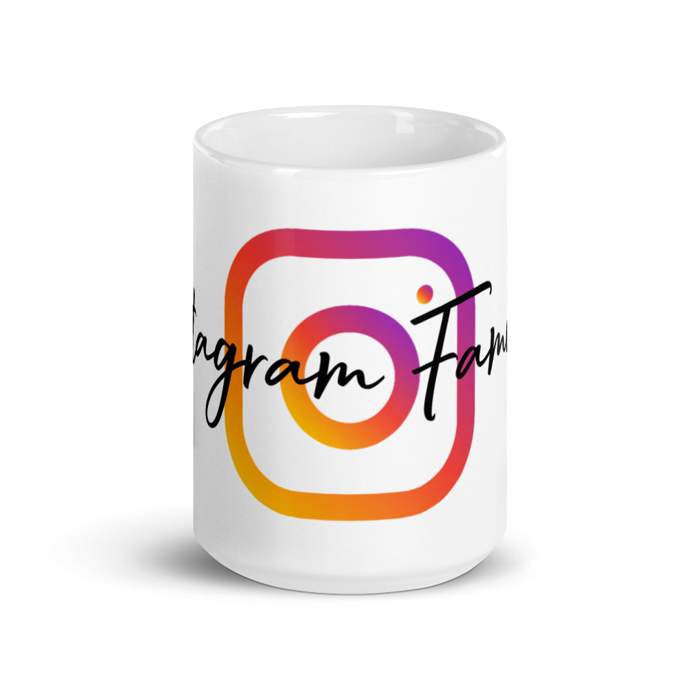 Instagram Famous White glossy mug