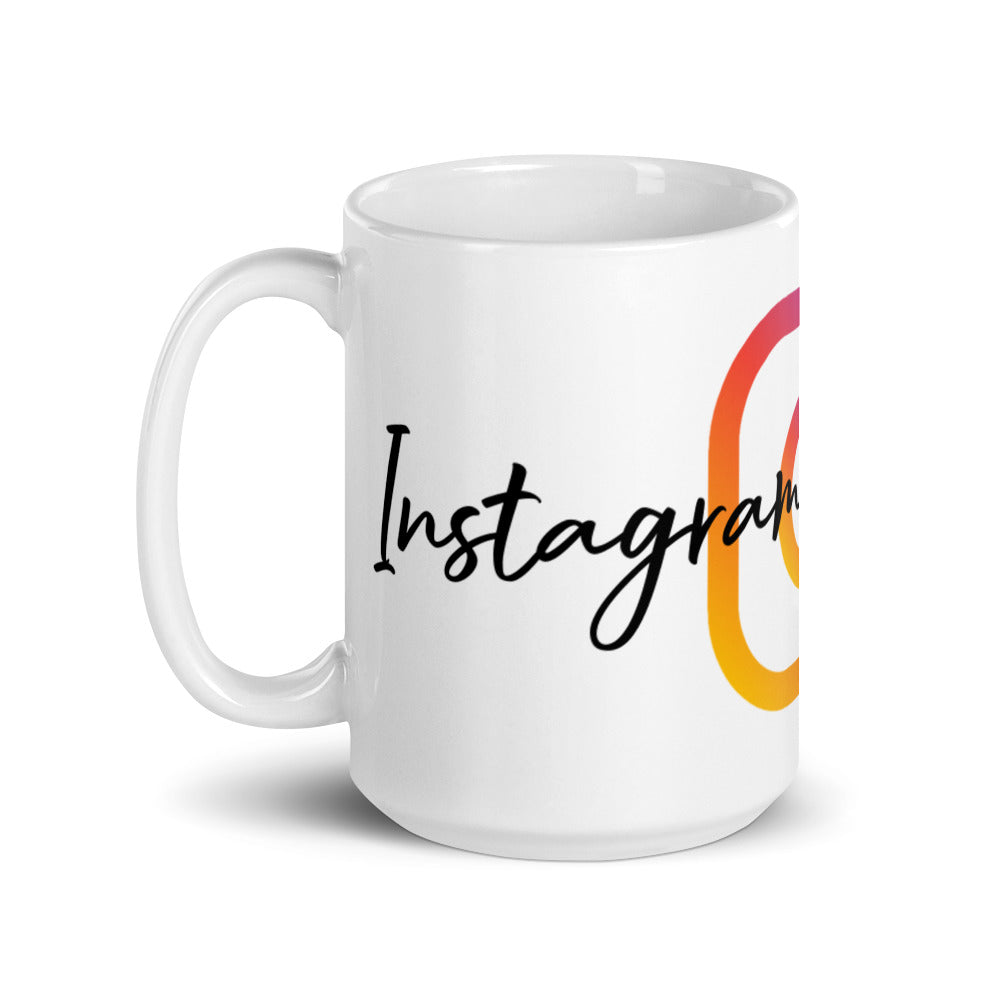 Instagram White glossy mug