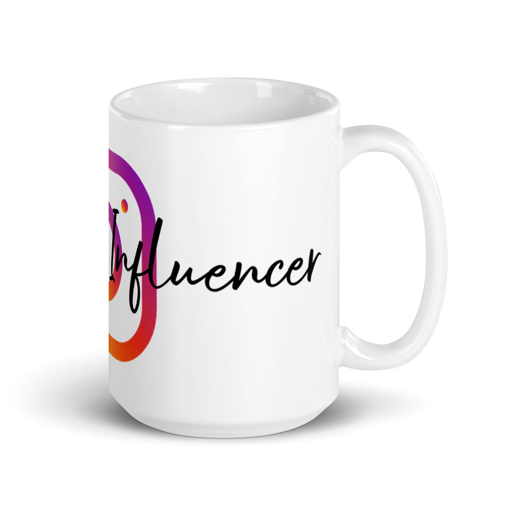 Instagram White glossy mug