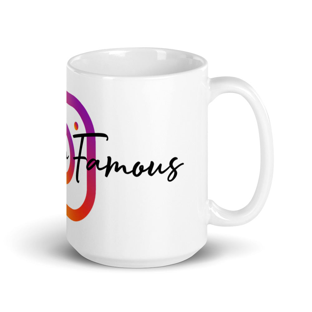 Instagram Famous White glossy mug