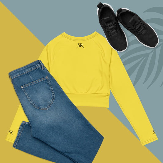 Long-sleeve crop top