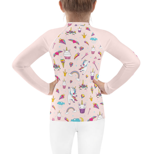 Unicorn Birthday Girl Rash Guard