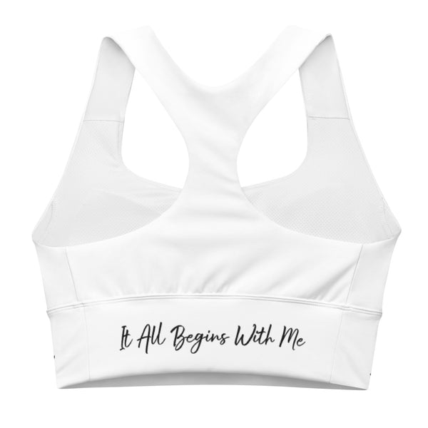 It All Begins With Me sports bra