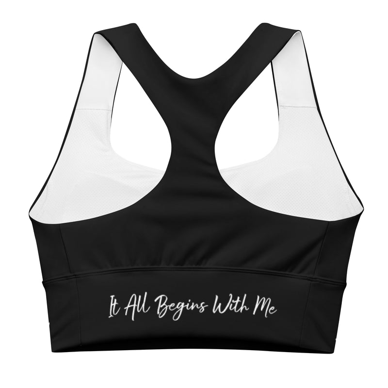 It all begins with me sports bra
