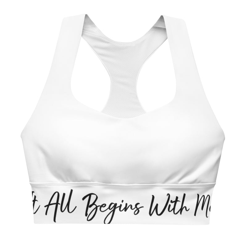 It All Begins With Me sports bra