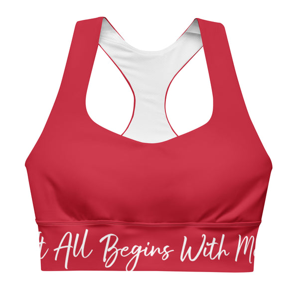 It All Begins With Me sports bra