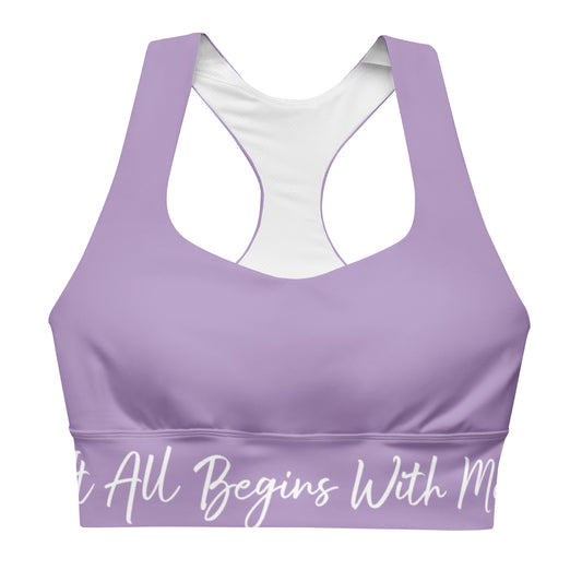 It All Begins With Me sports bra
