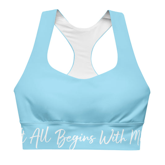 It All Begins With Me sports bra