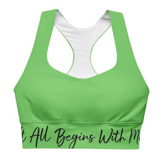 It All Begins With Me sports bra