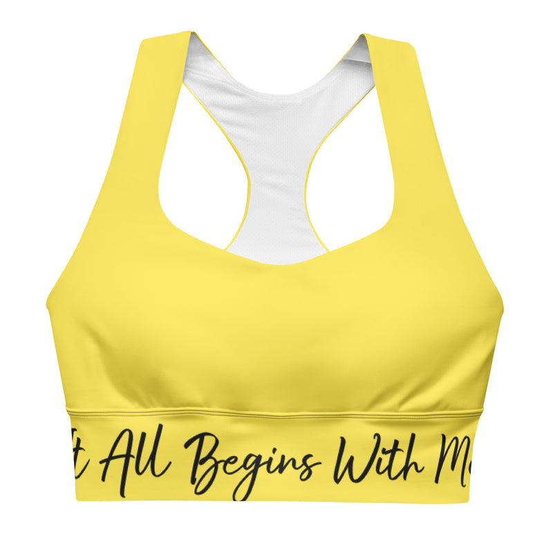 It All Begins With Me sports bra