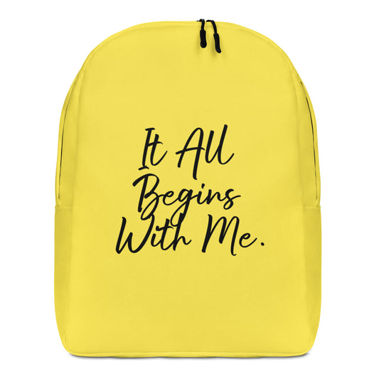 It all begins with me backpack