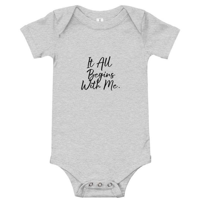 It all begins with me Baby short sleeve one piece