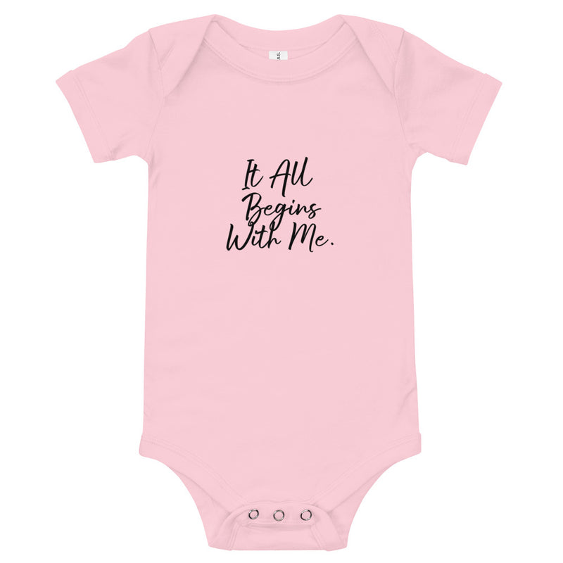 It all begins with me Baby short sleeve one piece