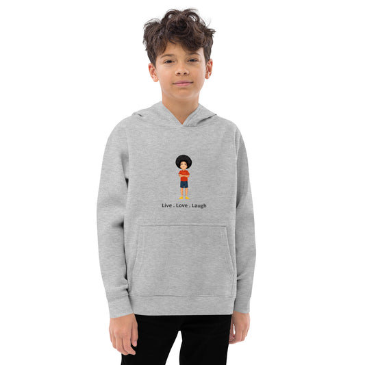 Live, Love, Laugh Kids fleece hoodie