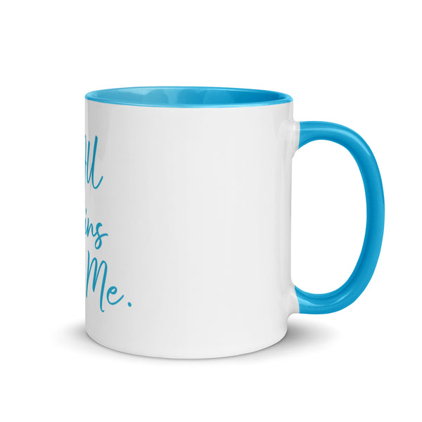 It all begins with me Mug with blue Color Inside