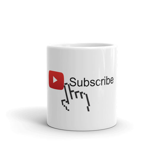 You Tube White glossy mug