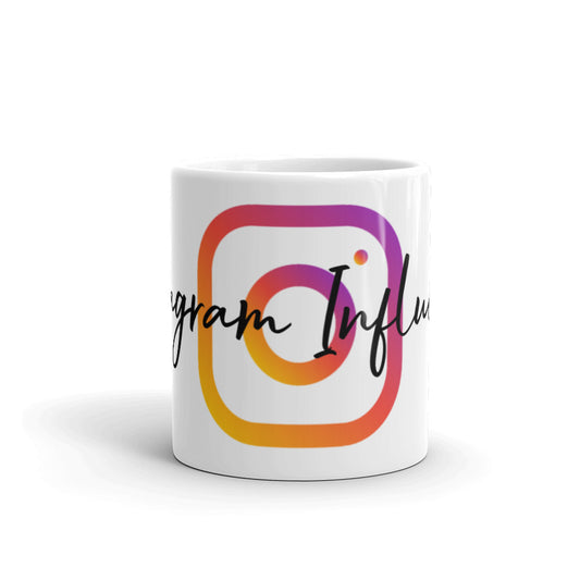 Instagram White glossy mug