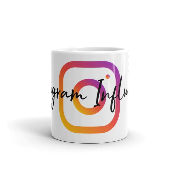 Instagram White glossy mug