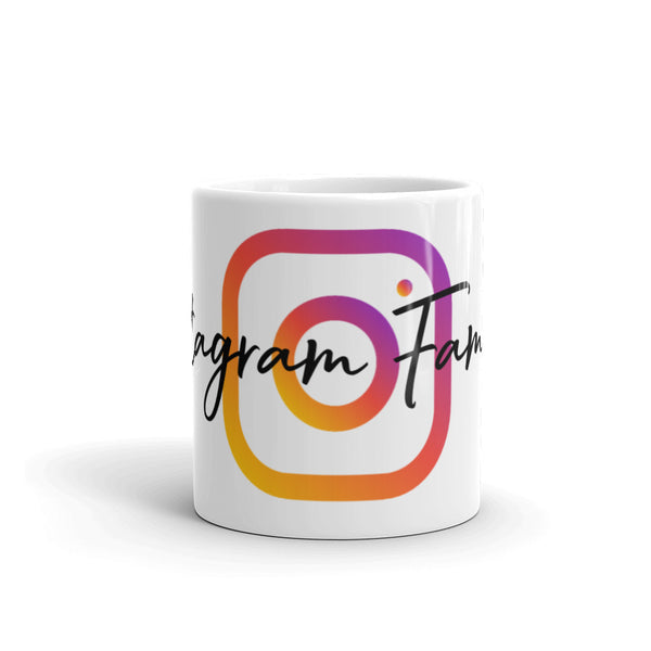 Instagram Famous White glossy mug