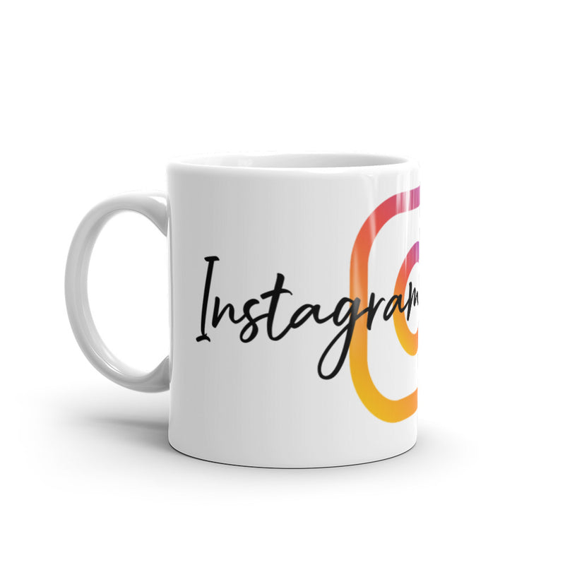 Instagram Famous White glossy mug