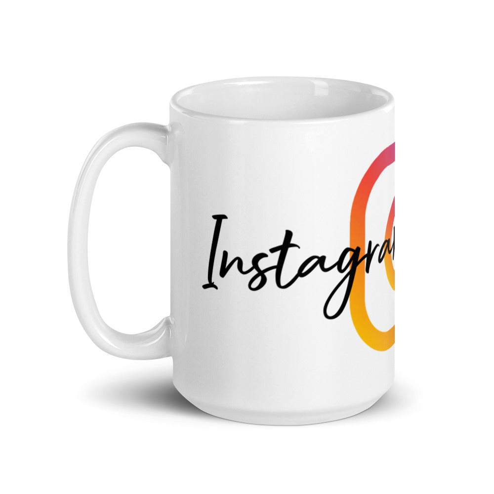 Instagram Famous White glossy mug
